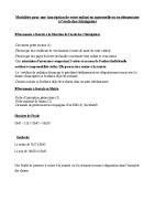 Modalités d’inscription à l’école